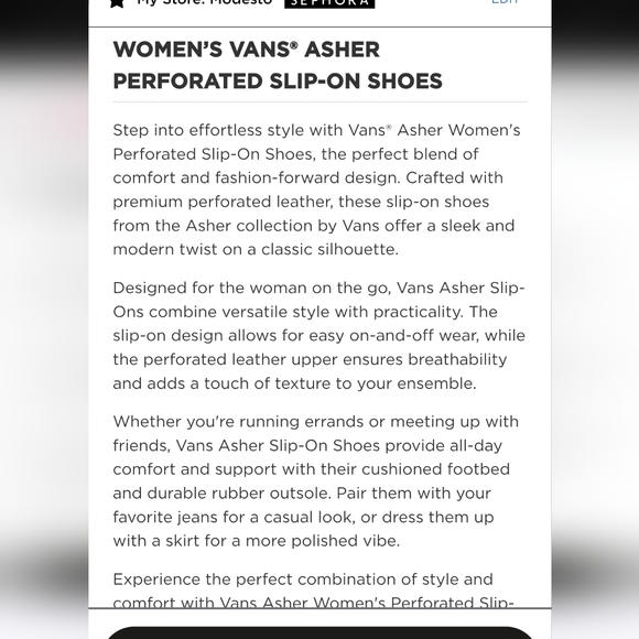 AWESOME vans Asher Perforated Slip On Shoes - Picture 2 of 12